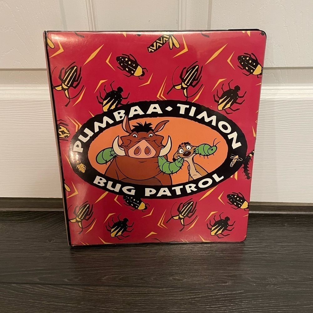 Vintage Disney The Lion King Timon and Pumbaa Binder with insert